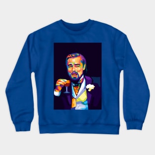 Laughing Dicaprio Meme Pop Art Crewneck Sweatshirt